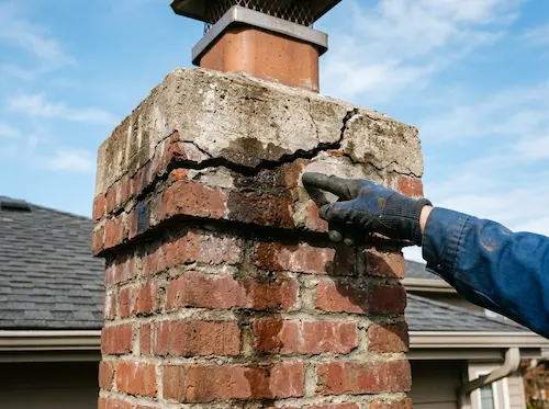 Chimney Crown Repair Reno NV — Crown crack damage stages from hairline to structural failure