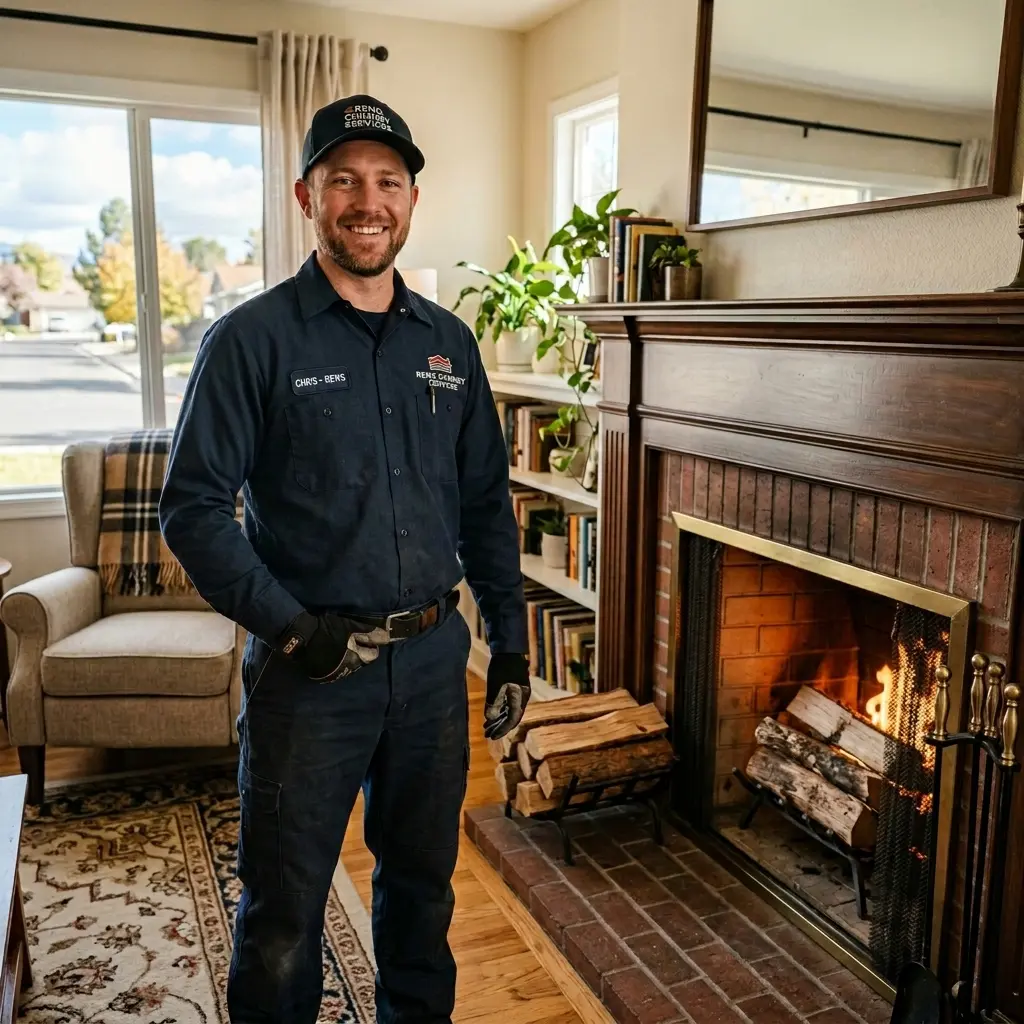Chimney sweep in Reno, Nevada showing honest pricing and certification values