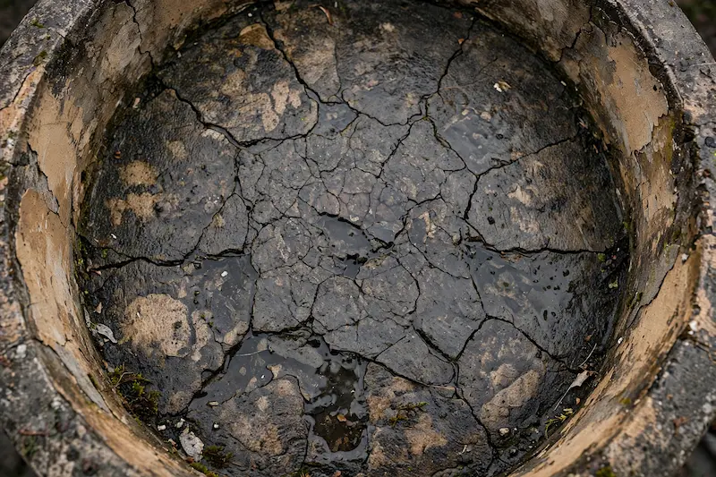 Cracked chimney crown causing water damage on a Reno home